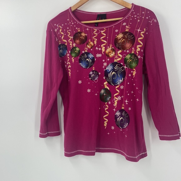 New directions red top holiday ornament detail cotton embellished extra large - Picture 3 of 14